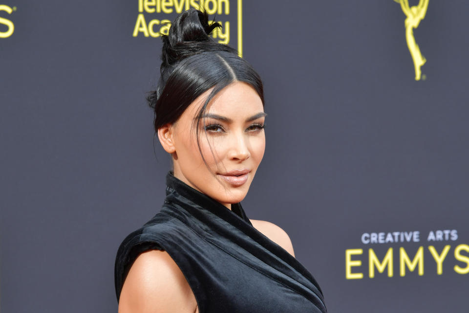 Kardashian attends the 2019 Creative Arts Emmy Awards on Sept. 14, in Los Angeles.&nbsp; (Photo: Amy Sussman via Getty Images)