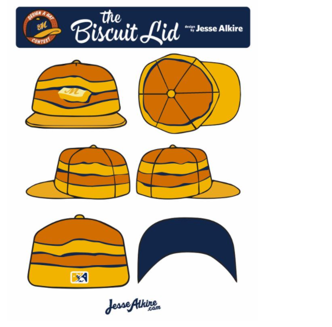 The new Montgomery Biscuits caps are pretty great. (BiscuitsBaseball.com)