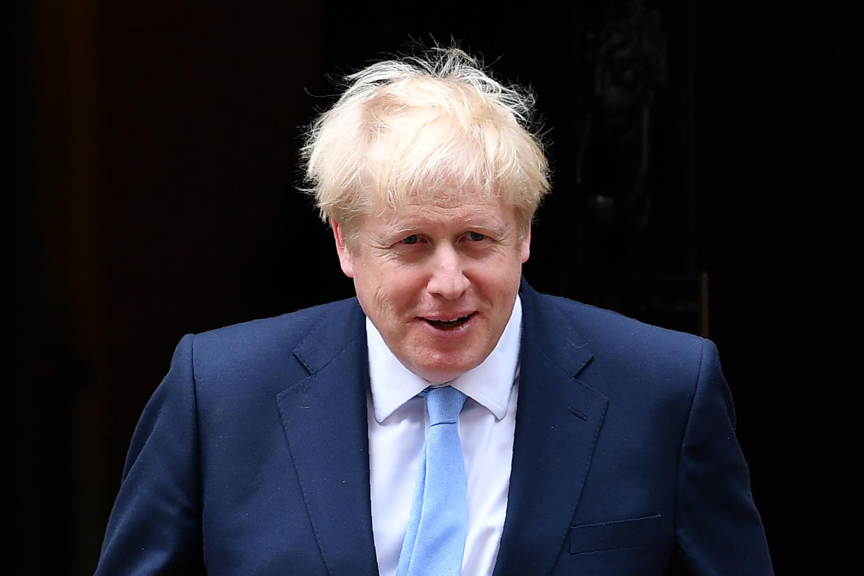 Boris Johnson outside 10 Downing Street.