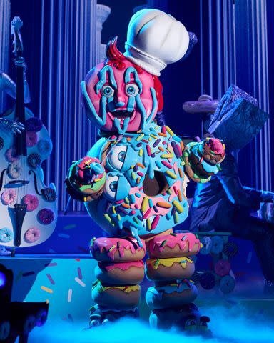 <p>Michael Becker / FOX</p> Donut performing on 'The Masked Singer' season 10.