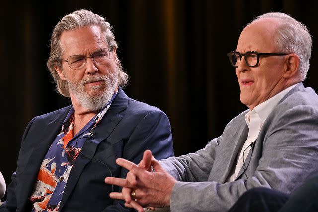 <p>Rob Latour/Shutterstock</p> Jeff Bridges and John Lithgow attend <em>The Old Man</em> panel during the TCA Summer 2024 Press Tour event in Pasadena, California, on July 10, 2024