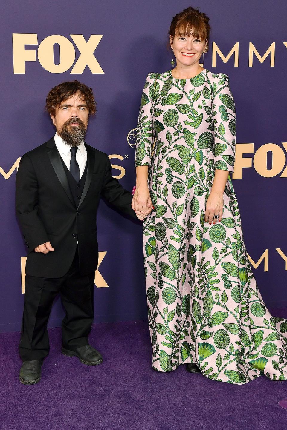 Dinklage and his wife, Erica Schmidt, on the red carpet.