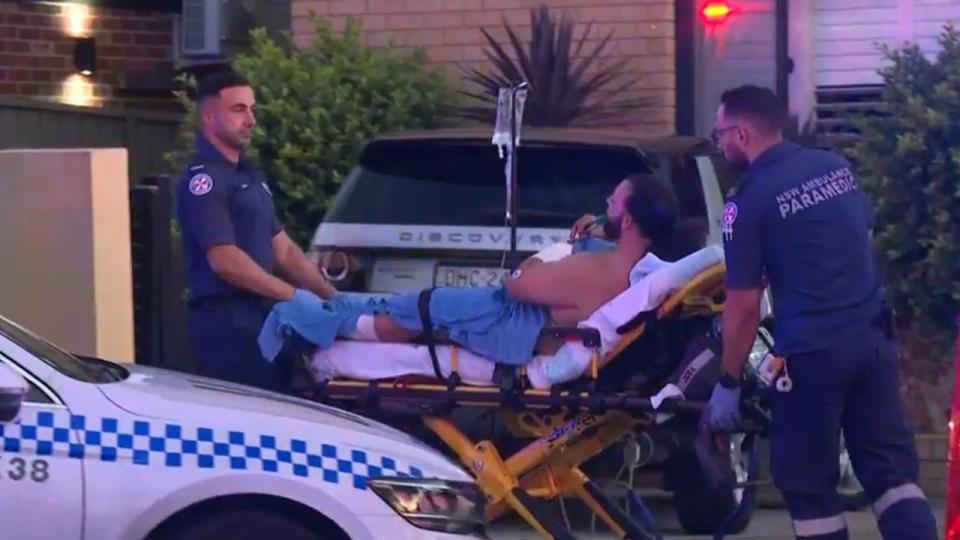 A man has been hospitalised following a dog bite in Sydney's southwest. Picture: Supplied / Channel 9