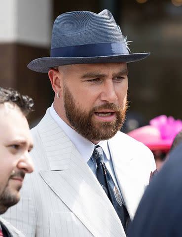 <p>Silas Walker/Lexington Herald-Leader/Tribune News Service via Getty Images</p> Travis Kelce at the Kentucky Derby