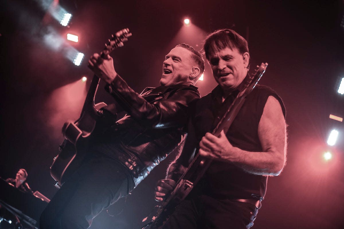 Bryan Adams (left) and guitarist Keith Scott at PPG Paints Arena.