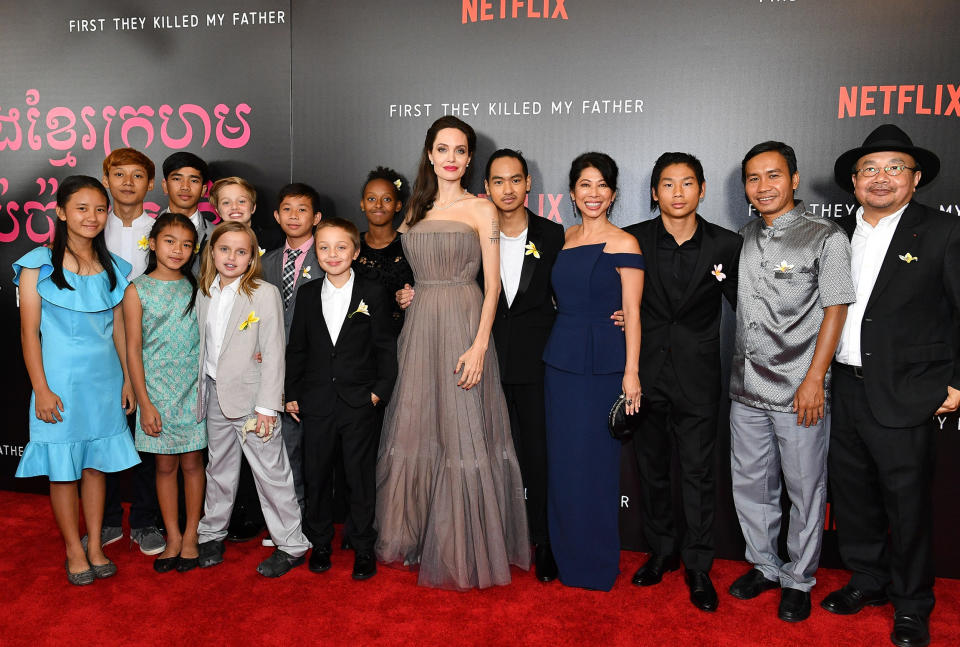 Angelina Jolie and family (Dia Dipasupil / Getty Images)