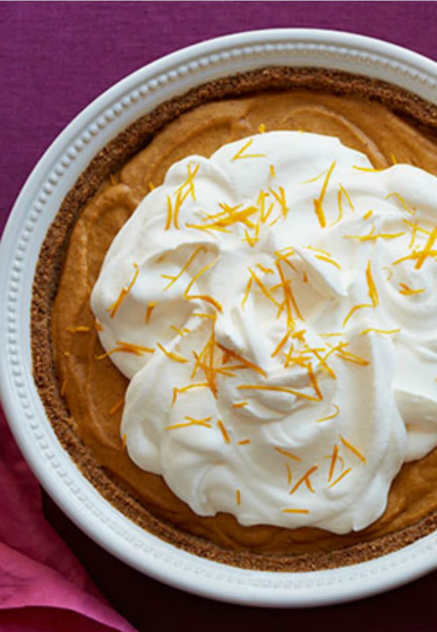 Pumpkin Chiffon Pie with Orange Cream