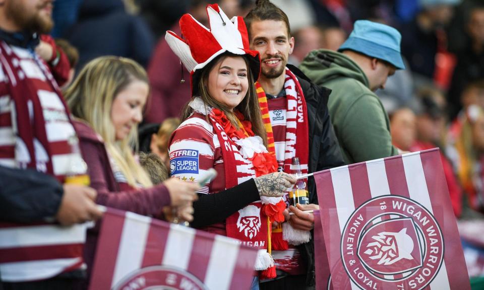 <span>Expectant Wigan fans will be hoping for their side to win a fifth World Club Challenge against Penrith, the NRL champions.</span><span>Photograph: Dean Williams/Alamy</span>