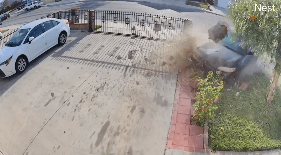 Violent crash into SoCal home caught on camera