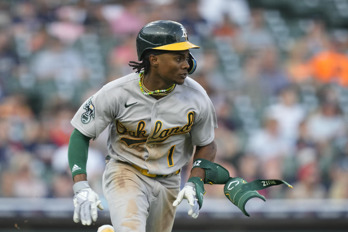 Oakland Athletics Esteury Ruiz Walks Back Editorial Stock Photo