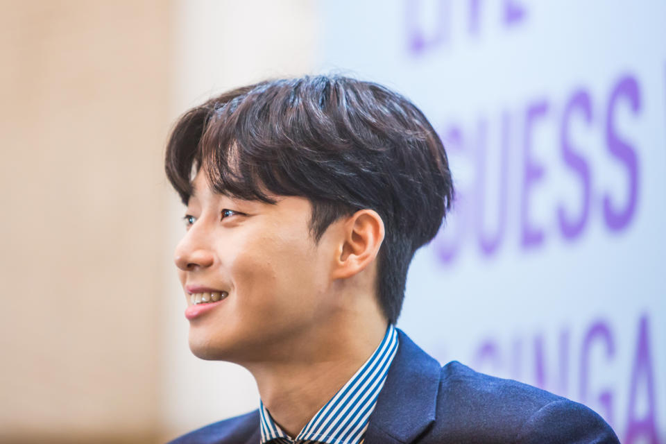 Park Seo-jun press conference in Singapore