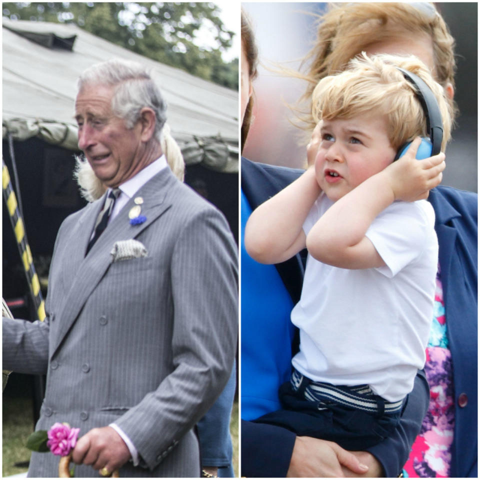 <p>His grandfather got freaked out by an eagle in July 2015; Prince George found the <a rel="nofollow noopener" href="http://www.goodhousekeeping.com/life/news/a39318/prince-george-helicopter/" target="_blank" data-ylk="slk:military air show;elm:context_link;itc:0;sec:content-canvas" class="link ">military air show</a> on July 8, 2016 too noisy. Either way, they were both taken aback - and have the eyebrows to prove it.</p>
