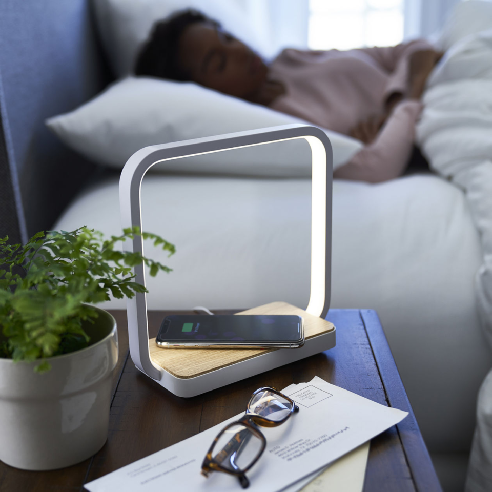 The lamp can also charge your smartphone or watch. (Photo: JCPenney)