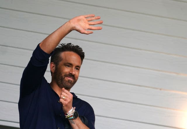 Wrexham co-owner Ryan Reynolds watching a National League match