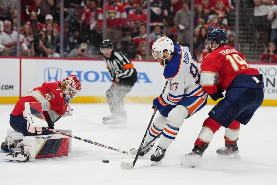 Will the Edmonton Oilers beat the Florida Panthers in Game 3 of the Stanley Cup Final on Thursday? Check out what NHL Playoffs picks, predictions and odds say about the game.