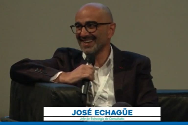 José Echague, durante el evento en vivo en el Malba