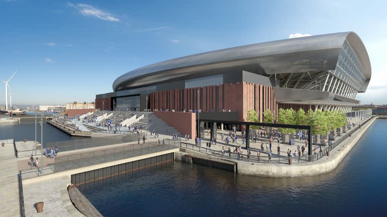 城市中嘅球會愛華頓新主場將會於海濱上興建。
（圖：Evertonteam@twitter）
