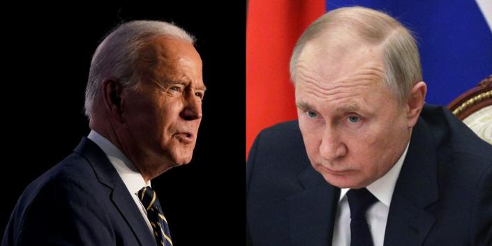 Joe Biden (left) and Vladimir Putin