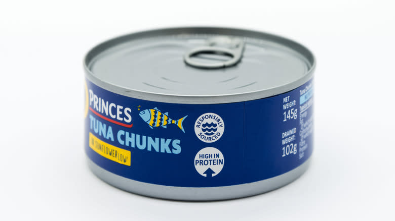 tuna can princes drained net weight