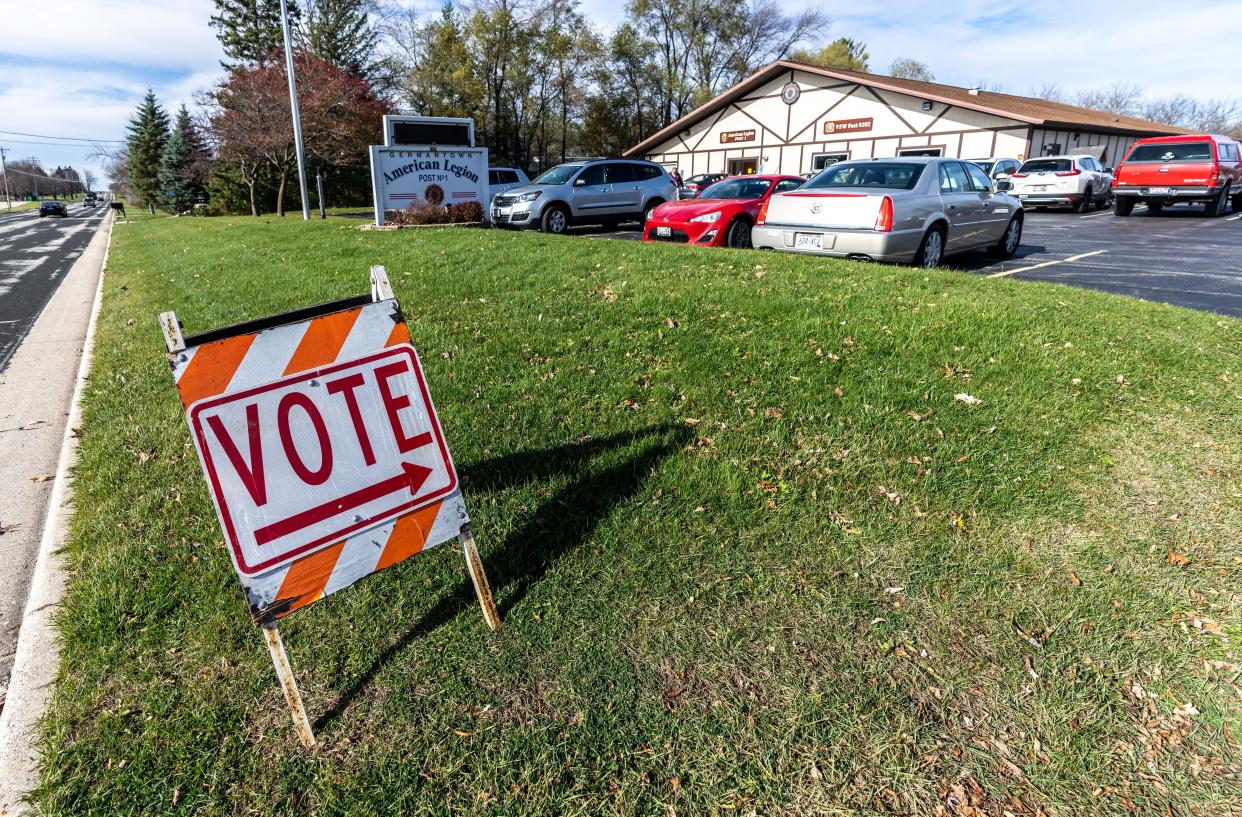 Germantown's American Legion Post No. 1 is transformed into a polling place for Wards 5 through 8 on Tuesday, November 8, 2022.