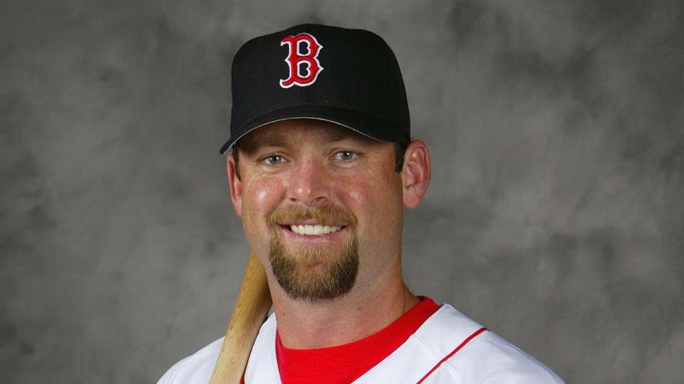 FT. MYERS, FL- FEBRUARY 28: First baseman Dave McCarty #10 of the Boston Red Sox poses for a portrait during Photo Day at their spring training facility on February 28, 2004 in FT. Myers, Florida . (Photo by Jed Jacobsohn/Getty Images)