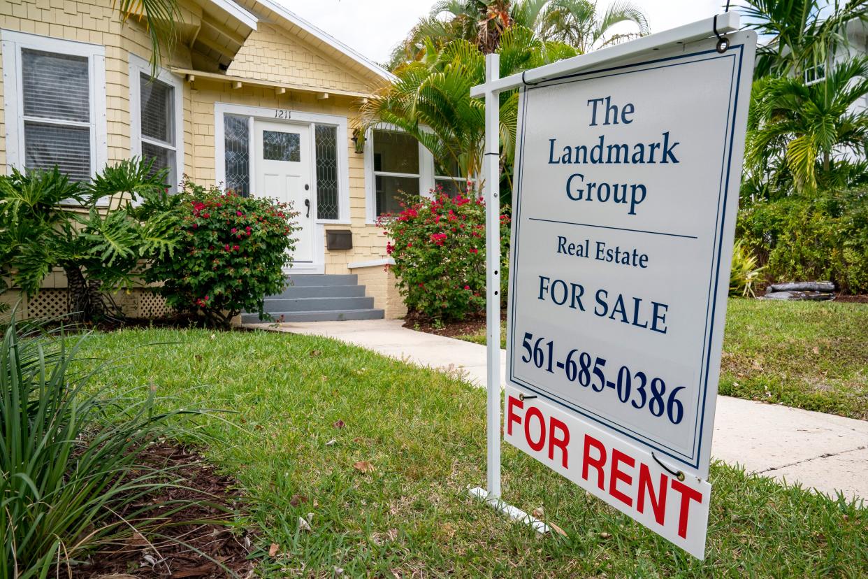 This home at 1211 Florida Ave. in West Palm Beach was listed for sale in April. The median price for homes in Palm Beach County reached $475,000 last year.