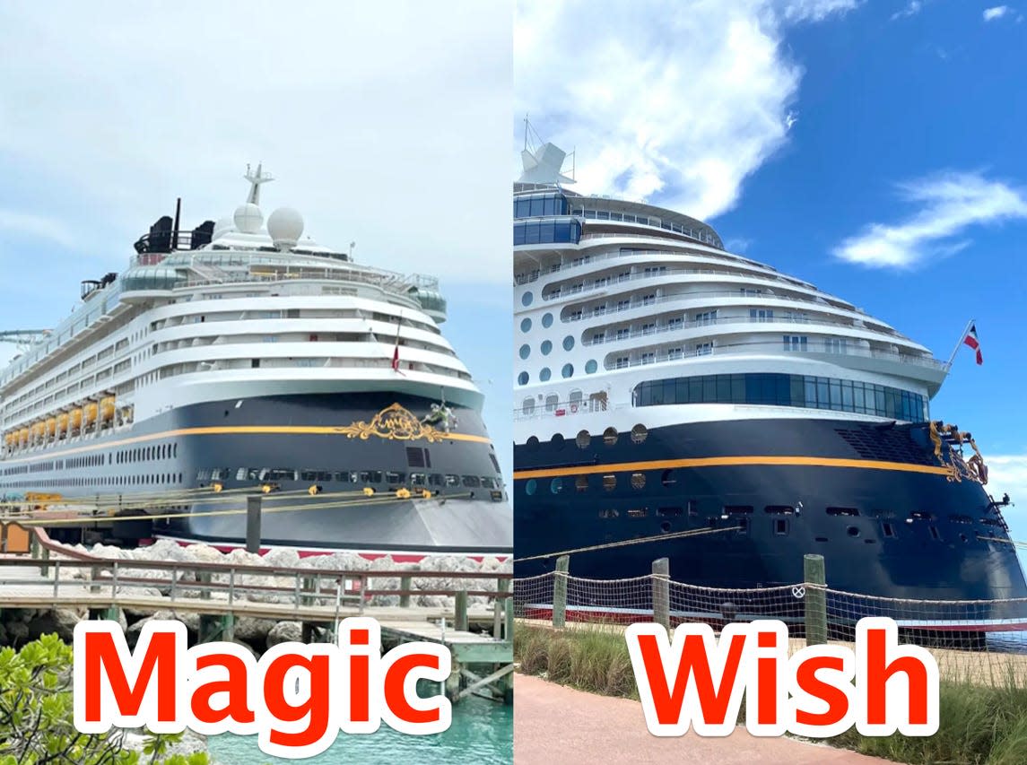 The Magic is Disney's oldest, smallest cruise ship and the Wish is its newest, largest one.