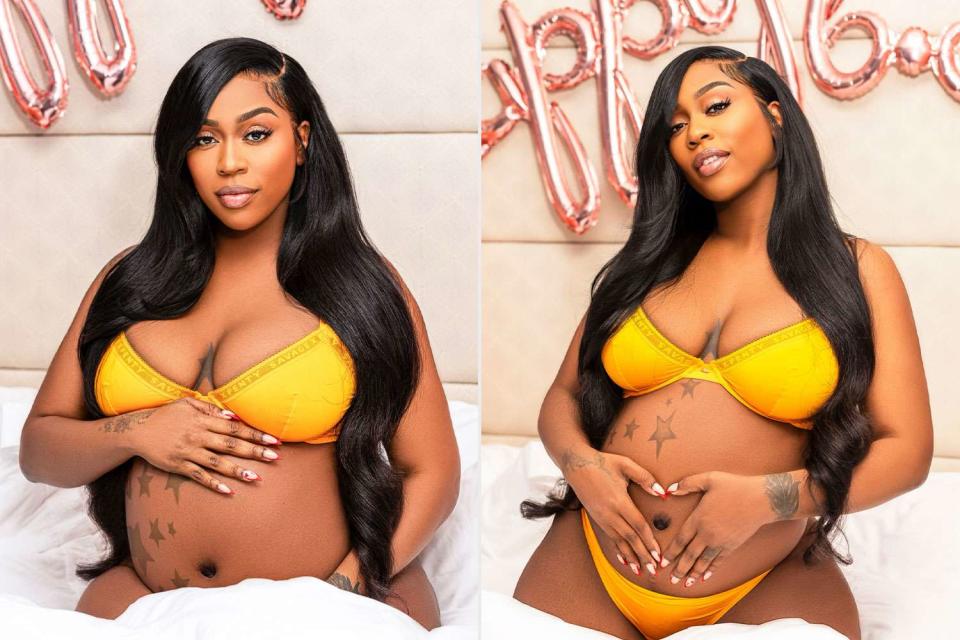 <p> Will Kennedy</p> Kash Doll poses as she celebrates her 32nd birthday and her second pregnancy