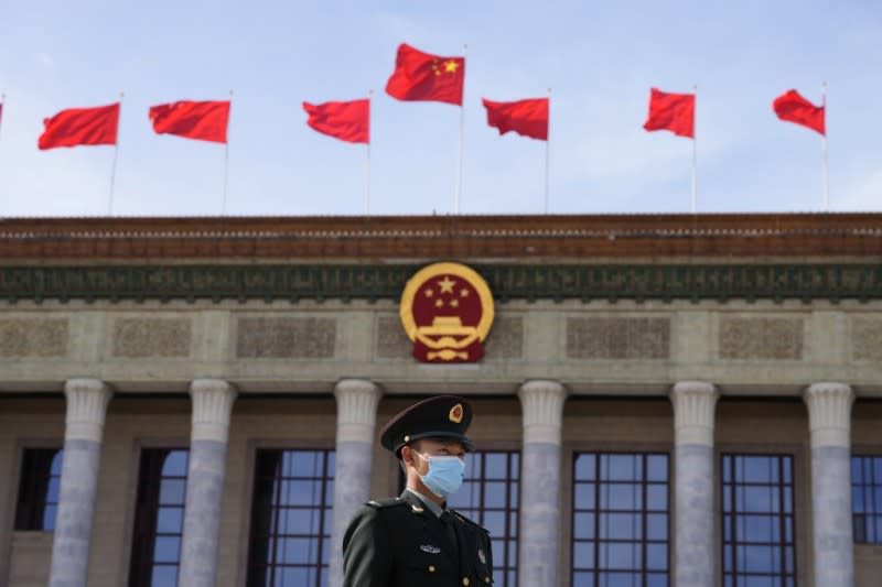 <cite>2023年10月18日，第三屆「一帶一路」論壇在北京的人民大會堂登場。 （美聯社）</cite>