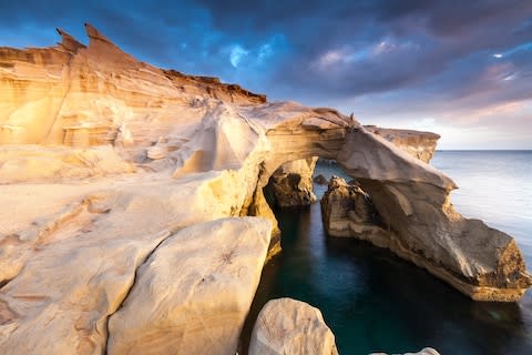 Explore the wild rock formations of Milos by sea kayak or snorkel - Credit: EVGENI DINEV PHOTOGRAPHY