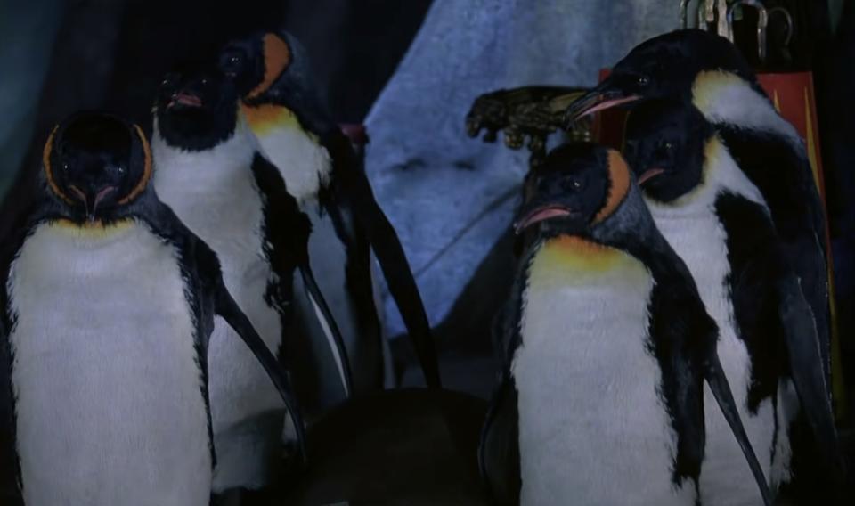 The giant penguins in Batman Returns