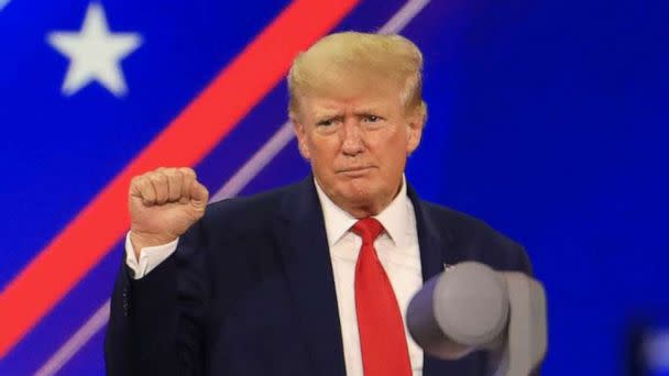 PHOTO: Former President Donald Trump attends the Conservative Political Action Conference in Dallas, Aug. 6, 2022. (Bloomberg via Getty Images)