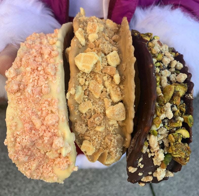 Thames Street Kitchen offered Choco Tacos in three flavors — dulce de leche, pistachio and strawberry.