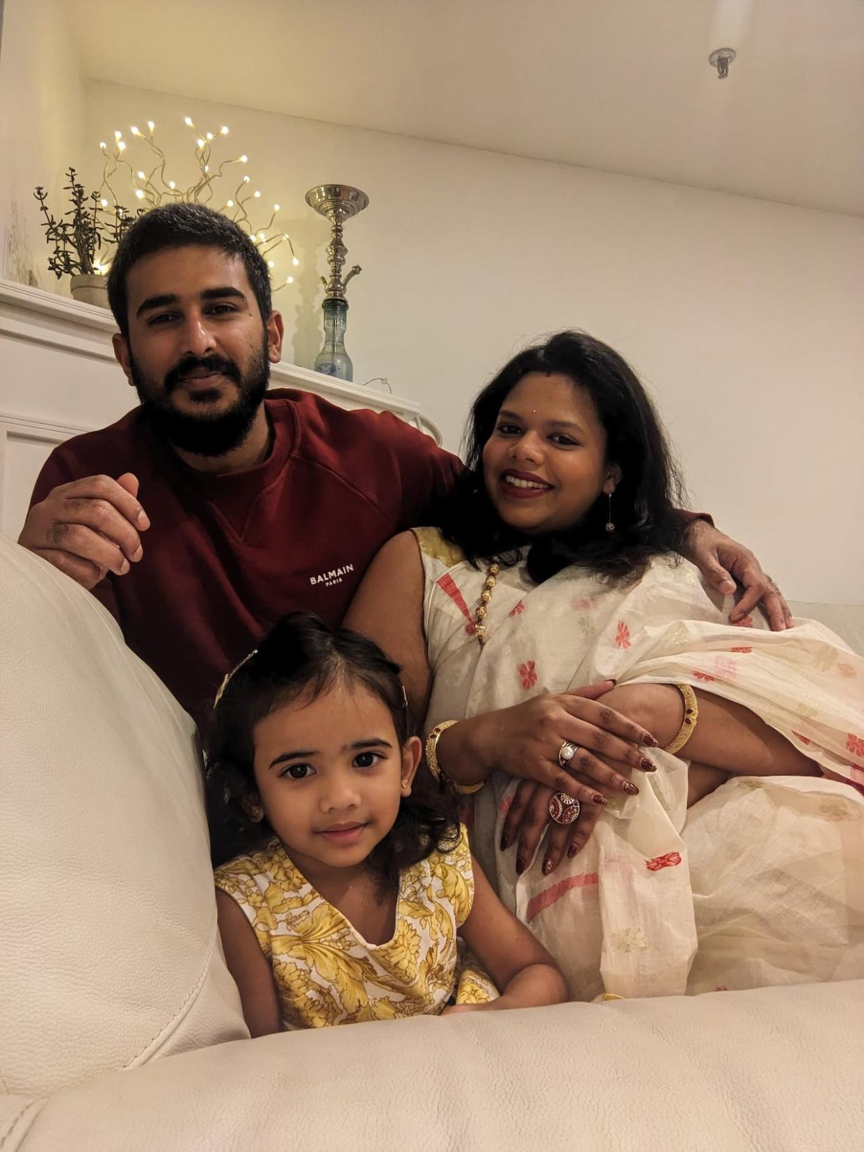 Nitya Chintakindi, right, of Fredericton says she plans to visit the BLS International service centre in Halifax to apply for an overseas citizen of India cards for her family. (Submitted by Nitya Chintakindi - image credit)