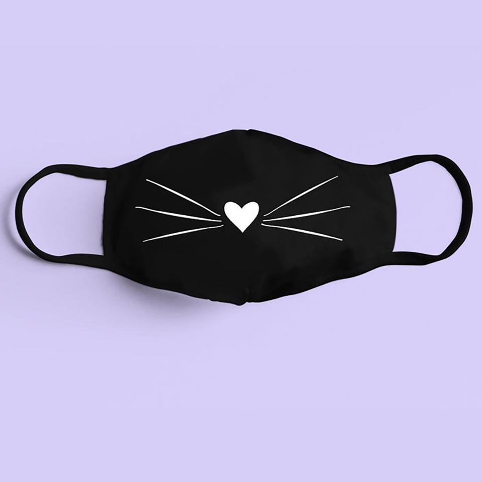 10) Kitty Whiskers Reusable Mask