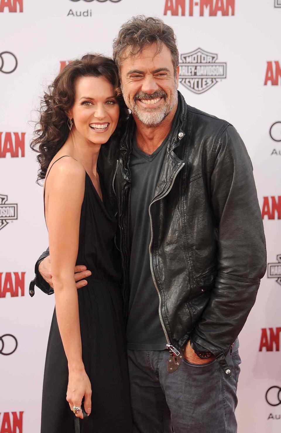 Jeffrey Dean Morgan and Hilarie Burton arrive at the premiere of Marvel Studios "Ant-Man" at Dolby Theatre on June 29, 2015 in Hollywood, California