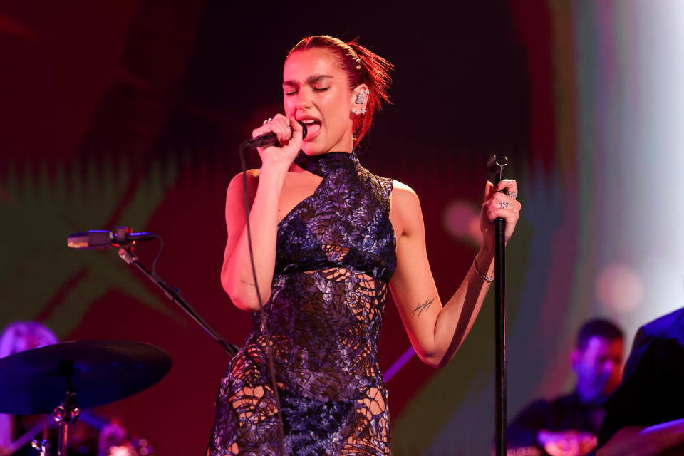 Dua Lipa performs onstage at the 59th Academy of Country Music Awards from Ford Center at The Star on May 16, 2024 in Frisco, Texas. (Photo by Christopher Polk/Penske Media via Getty Images)