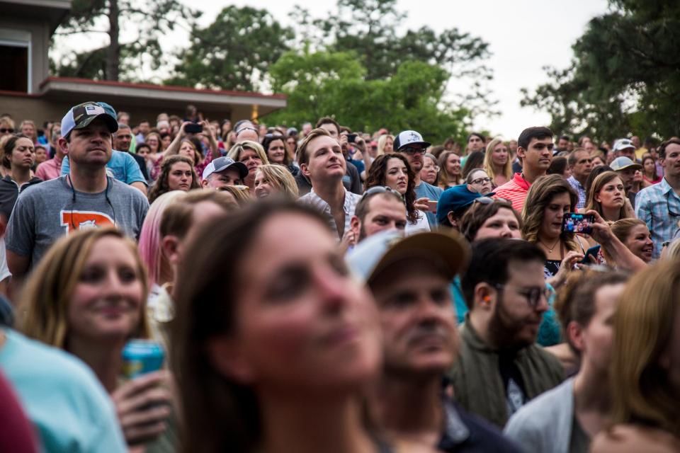 If you're looking for outdoor concerts, check out Greenfield Lake Amphitheater in Wilmington, N.C. Pictured, a packed audience watches The Head and the Heart perform there on Wednesday April 17, 2019.