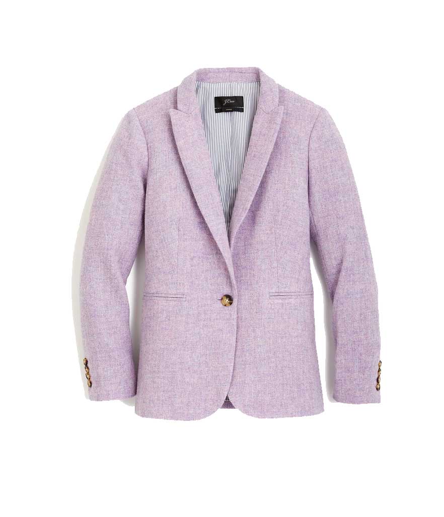 <p>Parke Blazer in Herringbone, $248,<a rel="noopener" href="https://fave.co/2z1wm55" target="_blank" data-ylk="slk:jcrew.com;elm:context_link;itc:0;sec:content-canvas" class="link "> jcrew.com</a> </p>