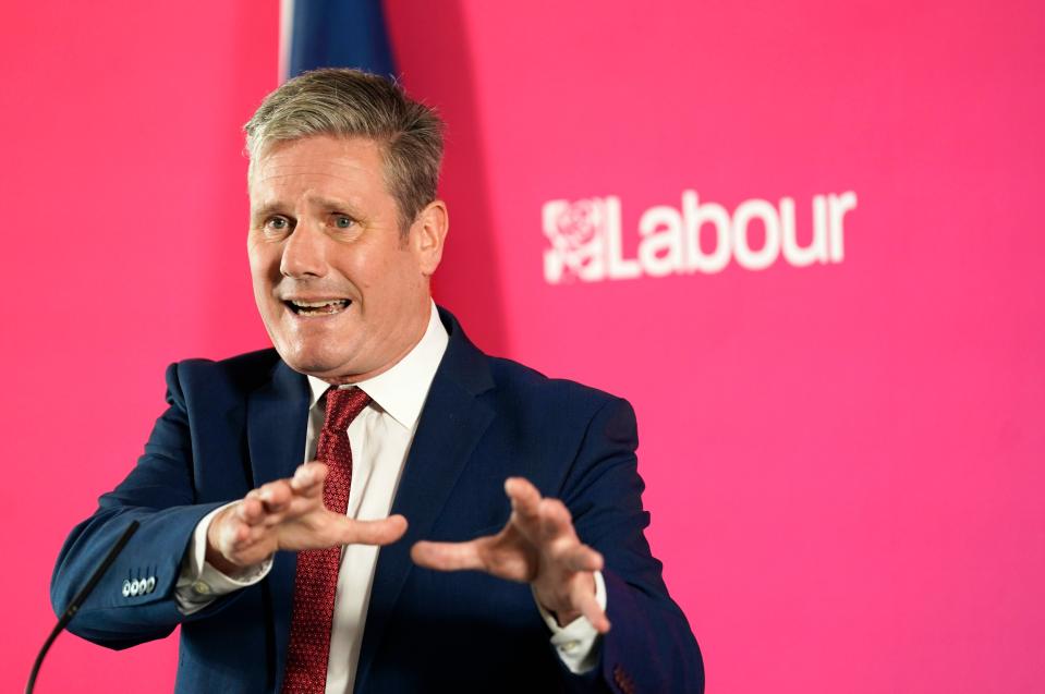 Sir Keir Starmer gives speech in Liverpool (PA)