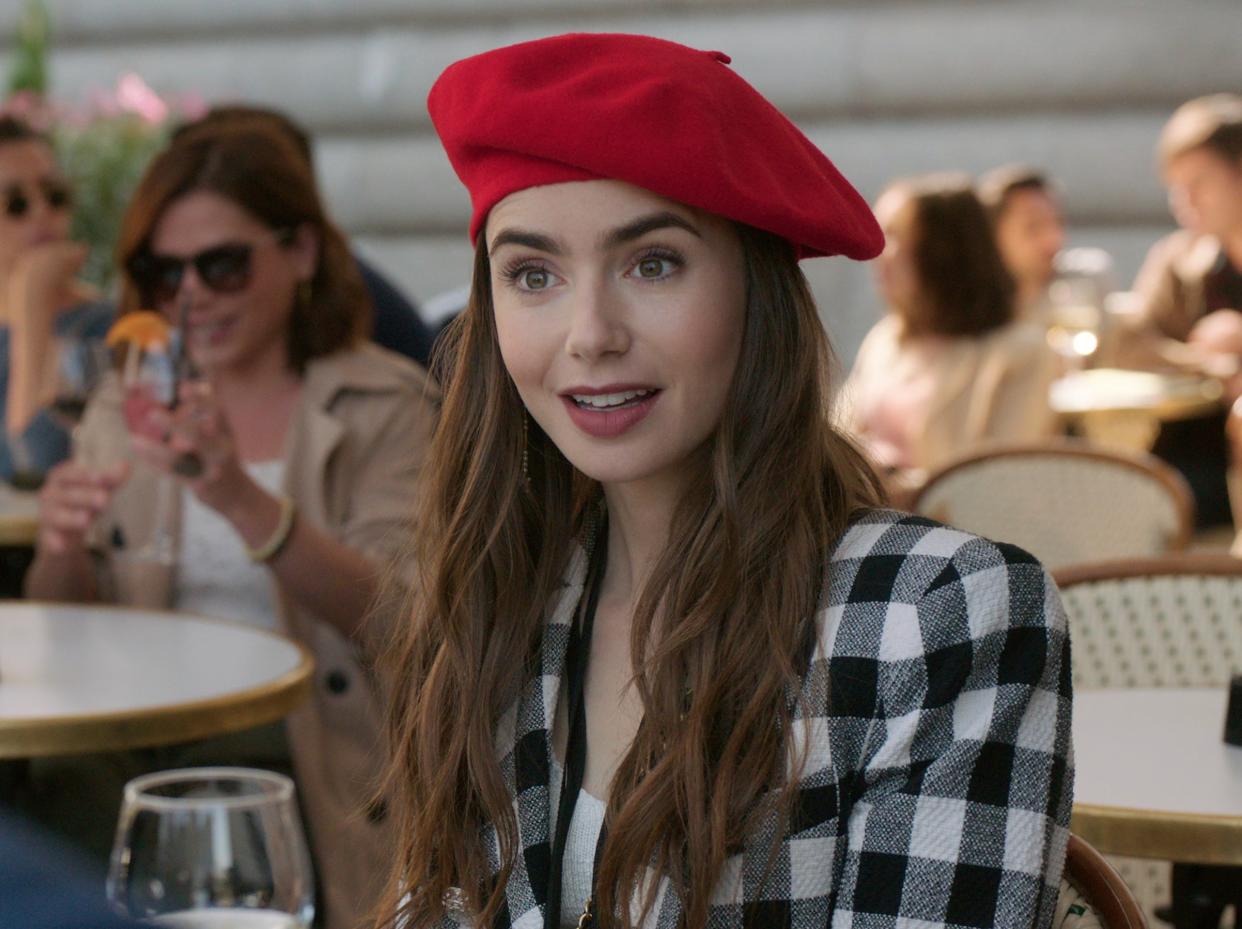 Lily Collins plays the ambitious twentysomething from Chicago in Emily in Paris (Netflix)