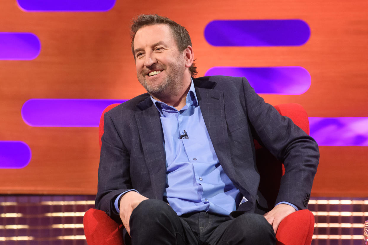 EDITORIAL USE ONLY Lee Mack during the filming for the Graham Norton Show at BBC Studioworks 6 Television Centre, Wood Lane, London, to be aired on BBC One on Friday evening.