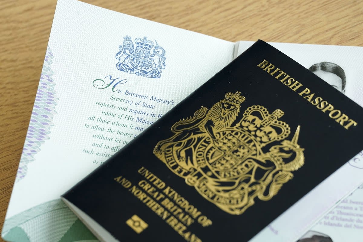 Passports that have sustained damaged may not be valid for travel (Jordan Pettitt/PA)
