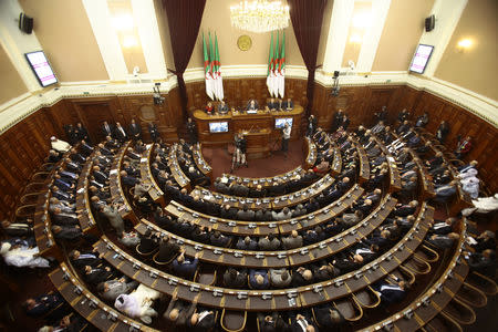 A general view of the upper parliament chamber is pictured in Algiers, Algeria February 2, 2016. REUTERS/Ramzi Boudina/Files