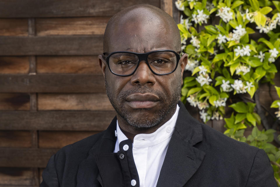 Director Steve McQueen poses for portrait photographs for the film 'Occupied City' at the 76th international film festival, Cannes, southern France, Wednesday, May 17, 2023. (Photo by Joel C Ryan/Invision/AP)