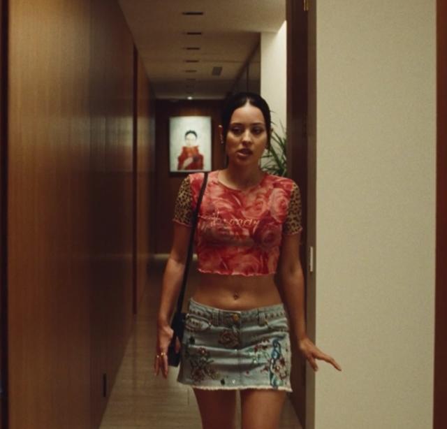 Euphoria: Season 1 Episode 3 Maddy's Denim Zip Up Crop Top