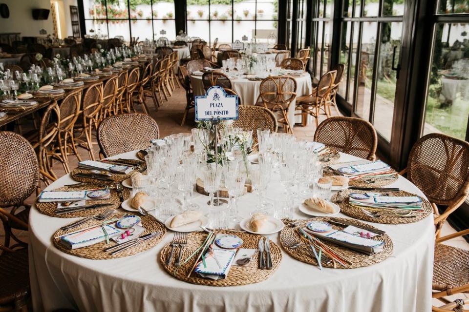 Decoración de mesa de boda