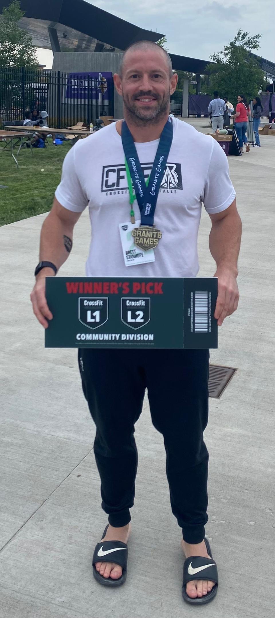 Brett Stanhope poses for a portrait at the 2022 Granite Games. Stanhope will participate in the 2022 CrossFit Games in August.