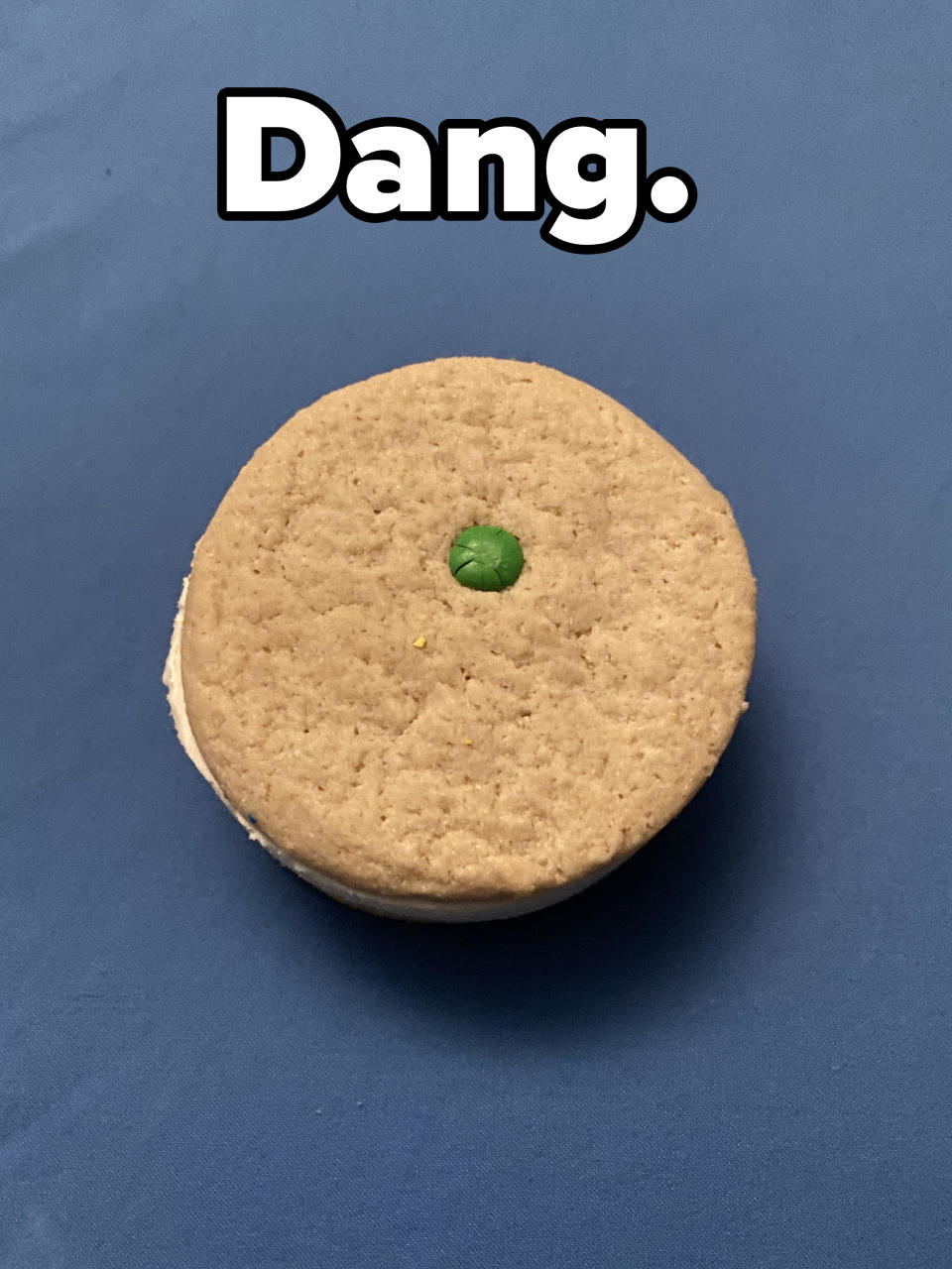 "Dang." and a cookie with only one M&M