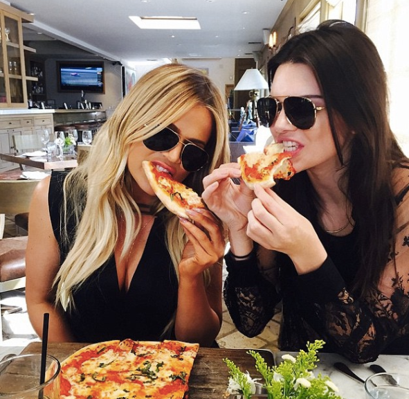 Keeping up with the free pizza wars. Photo: Kendall Jenner